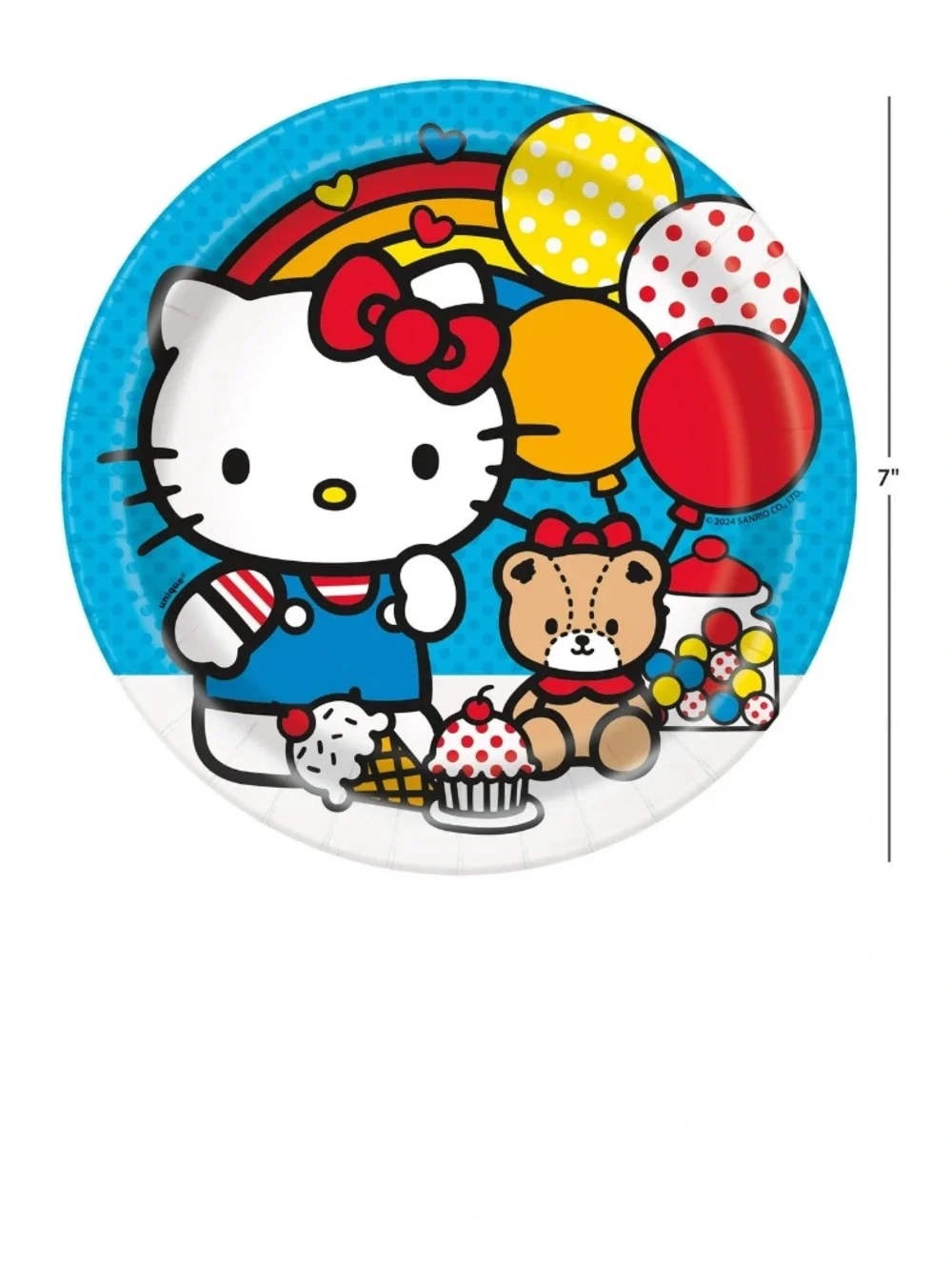 Hello Kitty Blue Party Plates & Decorations Set